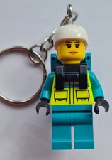 LEGO female Ambulance Paramedic minifigure Keychain. Ideal Gift Idea.