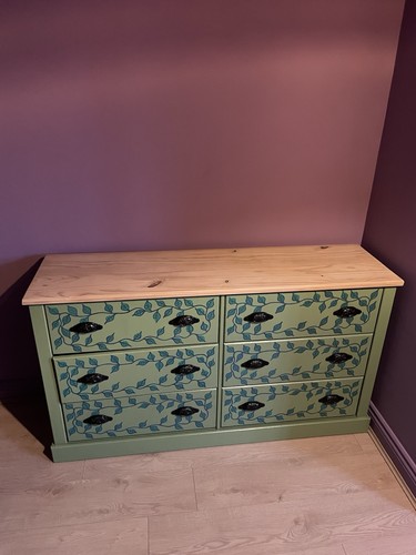 Solid pine chest drawers - chest,