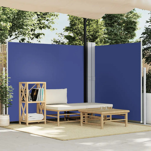 Retractable side awning - retractable, blue