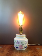 RETRO 50'S 60'S POOLE POTTERY CS K FLORAL BEDSIDE LAMP BASE MID CENTURY VINTAGE