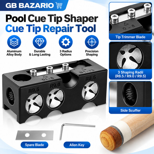 Billiard pool cue tip - 11-in-1,