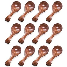 Small Wooden Spoon, 10PCS Ice Cream Salt Spoons Honey Coffee Tea Sugar Salt3177