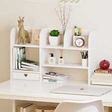 Desktop Bookshelf Adjustable Desk Storage Organizer Display Shelf Bookcase Rack