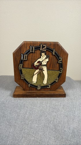 Elvis presley wooden clock - wooden,