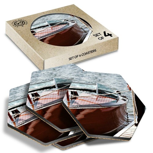 Hexagon coasters vintage - hexagon,