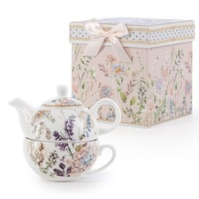 Porcelain Gift Boxed Mug Set, Set of 2 Coffee/Tea Mugs OR Tea for One Teapot