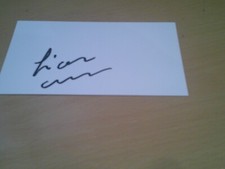 signed card of boxer liam cameron