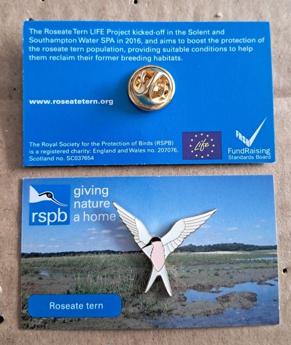 Rspb roseatte tern charity pin - rspb,