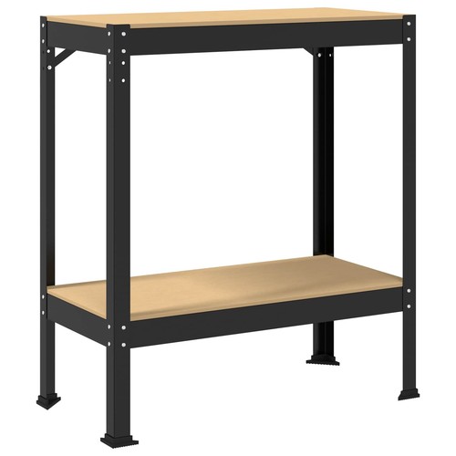 Workbench with shelf black - shelf,