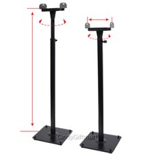 2 x Speaker Stands Floor Mount Side Clamp Satellite Surround Sound Bookshelf CYD