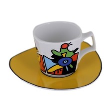 ROSENTHAL Studio Line Coffee Cup & Saucer FLASH FUNNY PEOPLE Haufner & Alt
