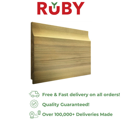 Shiplap treated redwood 150mm - shiplap,