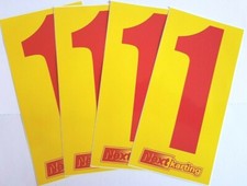 Kart 4 x Red Number 1 on a