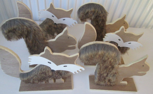 Wooden woodland decorations - wooden, x