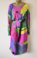 VIVIENNE WESTWOOD Vintage GOLD LABEL Union Jack Silk Dress M Christmas New Year