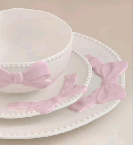 Vintage pink ribbon bow - vintage,