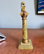 Antique French Onyx Column Pocket Watch Stand
