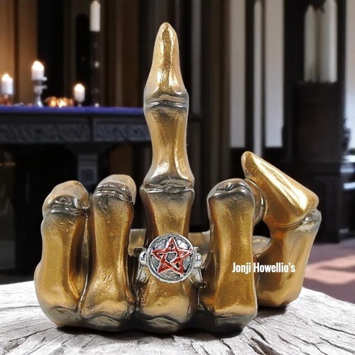Yours skeleton hand candle - up,