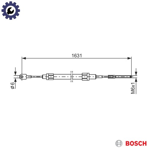 Cable pull parking brake 987 - cable,