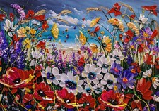 ORIGINAL ACRYLIC OIL  FLOWER