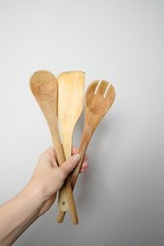 Vintage Wooden Kitchen Utensils Set | Rustic Cooking Spoons | Farmhouse Kitchen