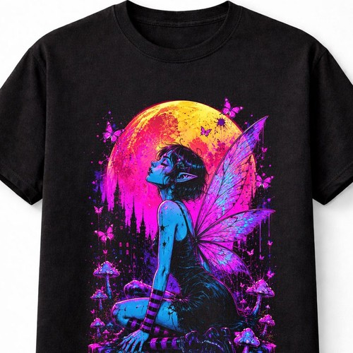 Moon fairy gothic castle - fairy,