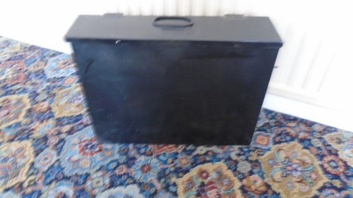 Metal deeds box vintage work - metal,