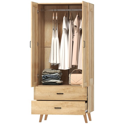Homcom door wardrobe with - door,