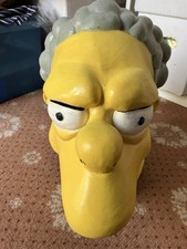 The Simpsons Fox 2014 MOE Rare Face Mask Costume Made In Mexico Fancy Dress