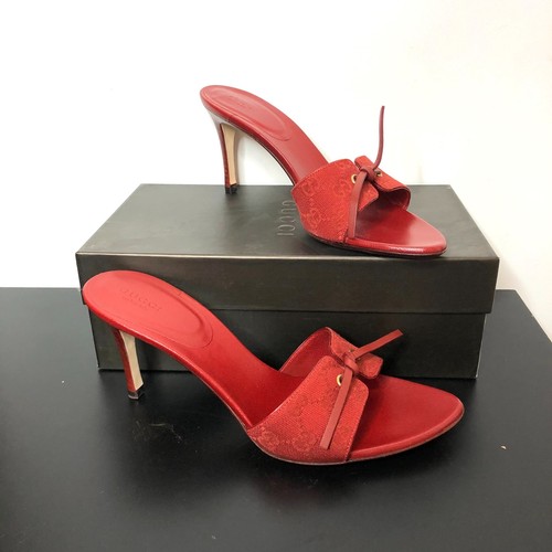 Red gucci mules - gucci,