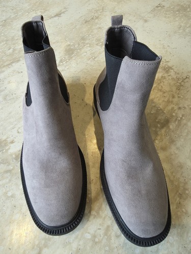 Ladies grey suedette chelsea - grey,