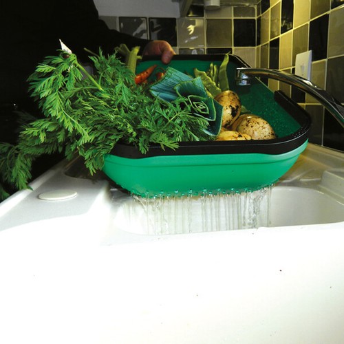 56cm colander trug green - trug,