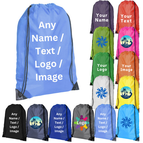 Personalised drawstring bag - drawstring,