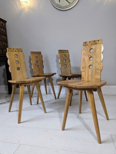 Rare brutalist dining chairs - rare,