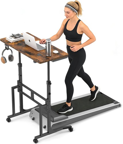 Desk with wheels adjustable - with,