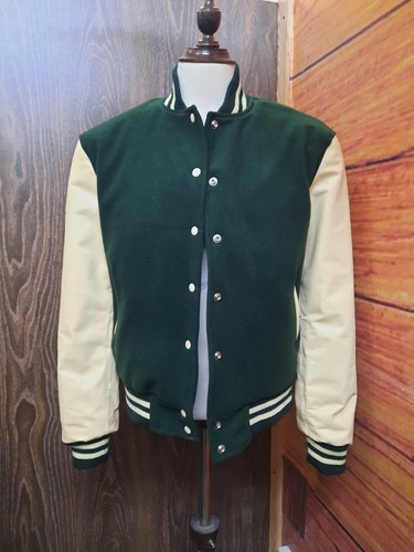 Varsity jacket green wool - varsity,
