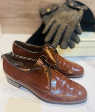 Barker Earl Of Barton Derby Shoes Men Size 7 Brown Leather Lace Up Made In UK