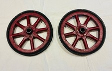 2 antique industrial cart wood