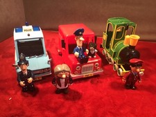 Postman Pat Van Police Car & Train Figures PC Selby Jess Mrs Goggins Ajay Bains