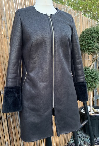 Roman black faux - roman, shearling