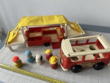 Vintage Fisher Price Little People Family Jeep & Pop-Up Camper