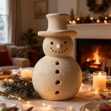 Terracotta Snowman Decor