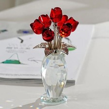 Crystal rose flower ornament - flower,