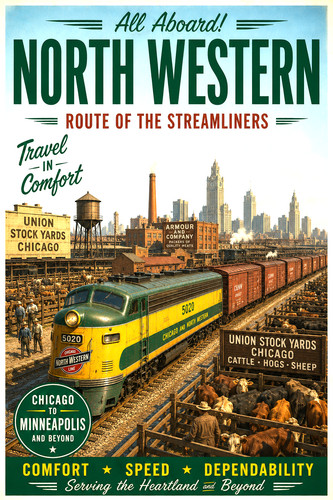 Burlington route railroad - burlington,