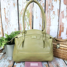 RADLEY Shoulder Work Bag Large CLAYTON Olive/Khaki Green Leather & Dust Bag VGC