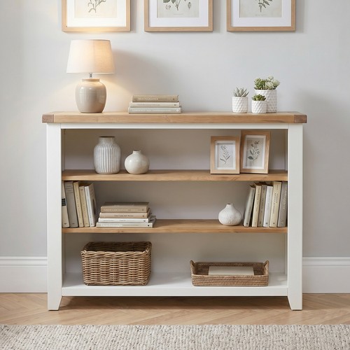 Wide low bookcase cheshire - bookcase,