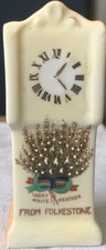 Vintage ceramic crested clock - vintage,