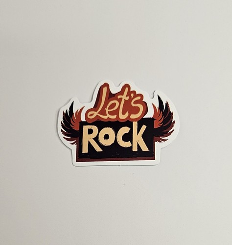 Let rock laptop sticker - rock,