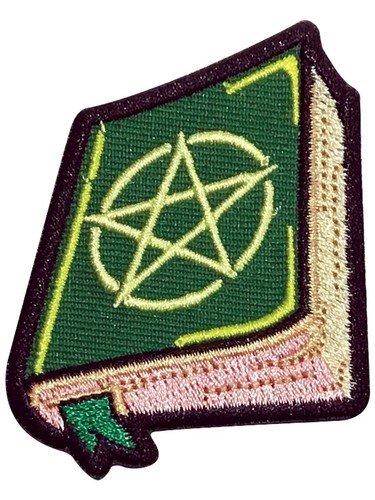 Spell book embroidered iron - iron, on