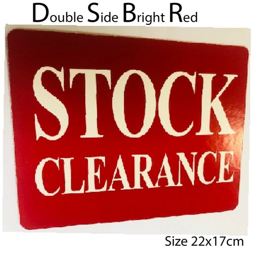 Stock clearence promotional - stock,